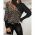 Tricou Elegant Cu Imprimeu Geometric Si Fermoar Mattina, Bej
