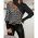 Tricou Elegant Cu Imprimeu Geometric Si Fermoar Mattina, Alb