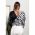 Bluza Eleganta Cu Imprimeu Roveretta, Alb-Negru
