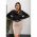 Bluza Eleganta Cu Maneca Lunga Cu Insertii Din Dantela Si Guler Rotund Senternada, Neagra