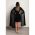 Rochie Mini Eleganta Slim Fitt Cu  Maneci Plisate Marseila, Neagra