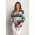 Bluza Eleganta Cu Maneci Lungi Si Imprimeu Noraha, Albastru Deschis