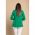 Blazer Lung Cu Guler Clasic Turina, Verde