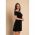 Rochie Mini Eleganta Cu Maneci Scurte, Umeri Deschisi Si Bretele Cecina, Neagra