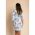 Rochie Midi Eleganta Cu Imprimeu Bavaria, Albastru Deschis