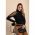 Top Elegant Cu MÃ¢neci Din Material Transparent Begonya, Neagru