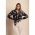 Bluza Eleganta Din Imitatie De Satin Cu Imprimeu Literelor Medelina, Neagra