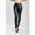 Leggings Eleganti Din Piele Sintetica Cu Dantela Margaretta, Negru
