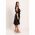 Rochie Midi Eleganta Cu Fante Thiena, Neagra