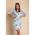 Rochie Midi Eleganta Cu Imprimeu Bavaria, Albastru Deschis