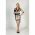 Rochie Midi Eleganta Cu Imprimeu In Carouri Si Decolteu In "V" Sombra, Bej