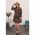 Rochie Mini Cu Imprimeu Cisnera, Negru-Bej