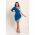 Rochie Mini Eleganta Cu Imprimeu Aquilea, Albastru Regal