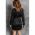 Rochie Mini Eleganta Cu Maneci Lejere Si Panglica Orton, Neagra