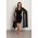 Rochie Mini Eleganta Slim Fitt Cu  Maneci Plisate Marseila, Neagra