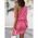 Rochie Mini Eleganta Asimetrica Veya, Roz