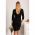 Rochie Midi Eleganta Cu Maneca Lunga Riuma, Neagra