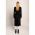 Palton Lung Elegant Canossa, Negru