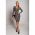Rochie Midi Eleganta Cu Imprimeu Chicla, Maro