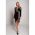 Rochie Midi Eleganta Cu Imprimeu Geometric Melva, Neagra