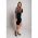 Rochie Midi Eleganta Cu Imprimeu Geometric Melva, Neagra