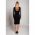 Rochie Midi Eleganta Cu Imprimeu Geometric Melva, Neagra