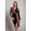 Rochie Midi Eleganta Cu Imprimeu Geometric Melva, Neagra