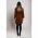 Palton Scurt Elegant Cu Guler Larg Cu Rever, Maro