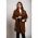 Palton Scurt Elegant Cu Guler Larg Cu Rever, Maro
