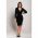 Rochie Midi Eleganta Cu Imprimeu Geometric, Neagra