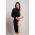 Rochie Midi ElegantÄƒ Cu Imprimeu Geometric, Negru/Bej