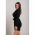Rochie Mini Eleganta Cu Talie Larga Rubya, Neagra