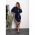 Rochie Midi Eleganta Cu Imprimeu Geometric, Albastra