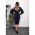 Rochie Midi Eleganta Cu Imprimeu Geometric, Albastra