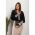 Bluza Eleganta Cu Imprimeu Leopard Polina, Neagra