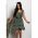 Rochie Mini Eleganta Cu Volane Caltana, Verde Masliniu