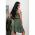 Rochie Mini Eleganta Cu Volane Caltana, Verde Masliniu