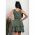 Rochie Mini Eleganta Cu Volane Caltana, Verde Masliniu