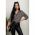 Bluza Eleganta Cu Imprimeu Geometric Lavlenta, Negru/Bej
