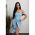 Rochie Mini Eleganta Montaria, Albastru Deschis