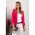 Blazer Lung Cu Guler Clasic Turina, Fucsia
