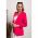 Blazer Lung Cu Guler Clasic Turina, Fucsia