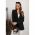 Blazer Lung Clasic Zefira, Negru