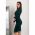 Rochie Midi Eleganta Cu Imprimeu Geometric, Verde Inchis