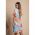 Rochie Mini Eleganta Cu Imprimeu Sarzana, Albastru Deschis