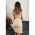 Rochie Mini Eleganta Cu Talie Larga Rubya, Bej