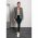 Costum Elegant Cu Pantalon Si Blazer Cu Imprimeu Geometric Nunzia, Verde ÃŽnchis