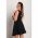 Rochie Mini Eleganta Cu Volane Caltana, Neagra
