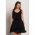Rochie Mini Eleganta Cu Volane Caltana, Neagra