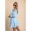 Rochie Mini Eleganta Cu Volane Savelonna, Albastru Deschis